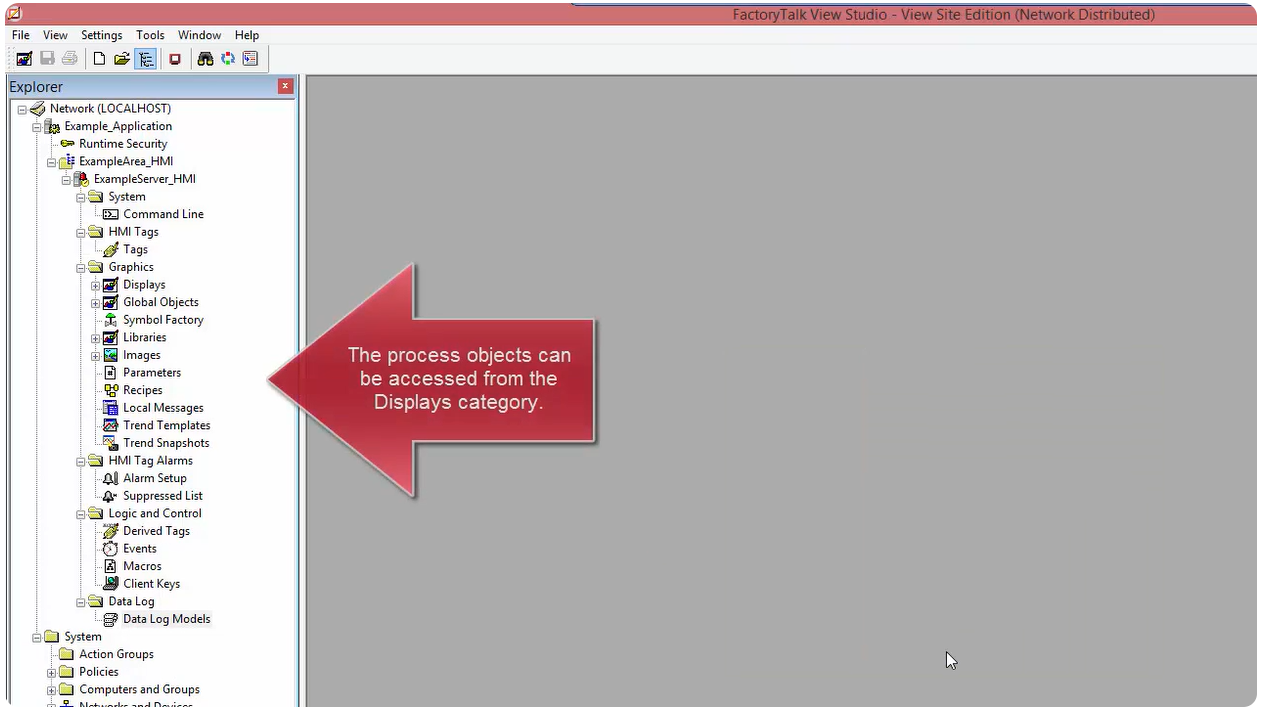 screenshot of FactoryTalk View